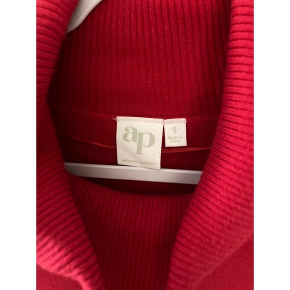 NWT  ADYSON PARKER COLORBLOCKED COWLNECK SWEATER REGATTA RED  Small - Picture 3 of 7
